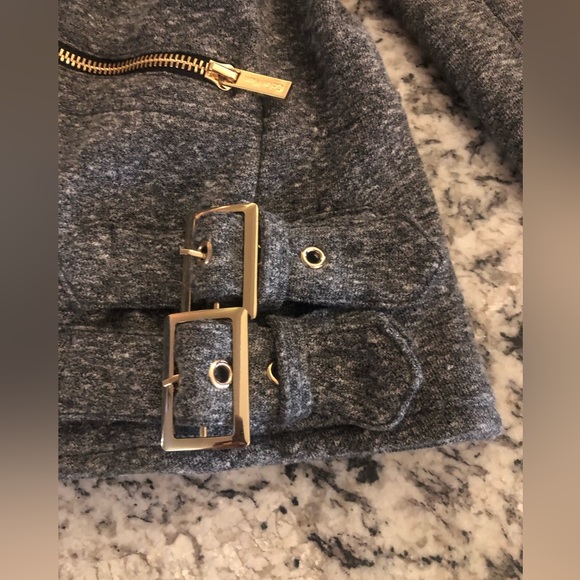 Calvin Klein NWT Zip Front Gray Jacket with Gold Zippered Front Size Small - Picture 9 of 16